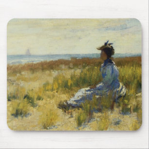 Tapis De Souris Fille assise au bord de la mer