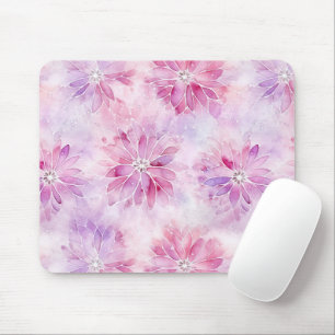 Tapis De Souris Fille Blush Rose Chic Lavande Florale