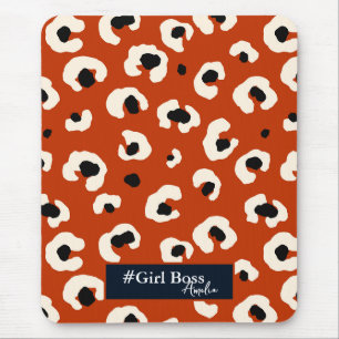 Tapis De Souris Fille Boss Personnalisé Gras Empreinte de léopard