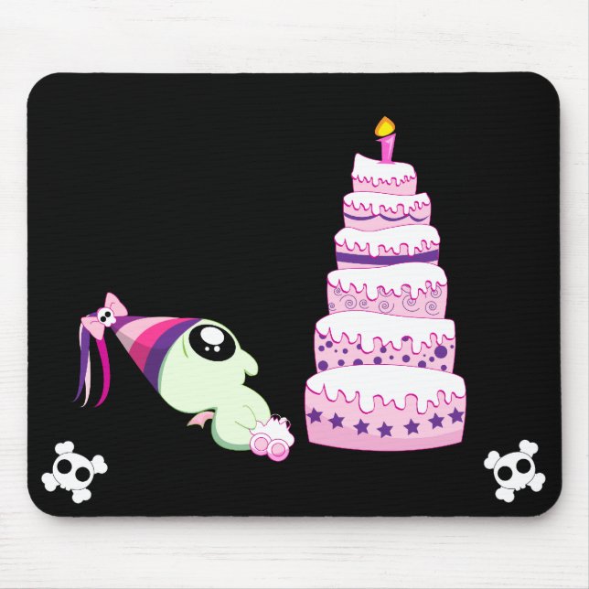 Tapis De Souris Fille Cthulhu d'anniversaire (Devant)