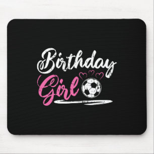 Tapis De Souris Fille d'anniversaire de football cool