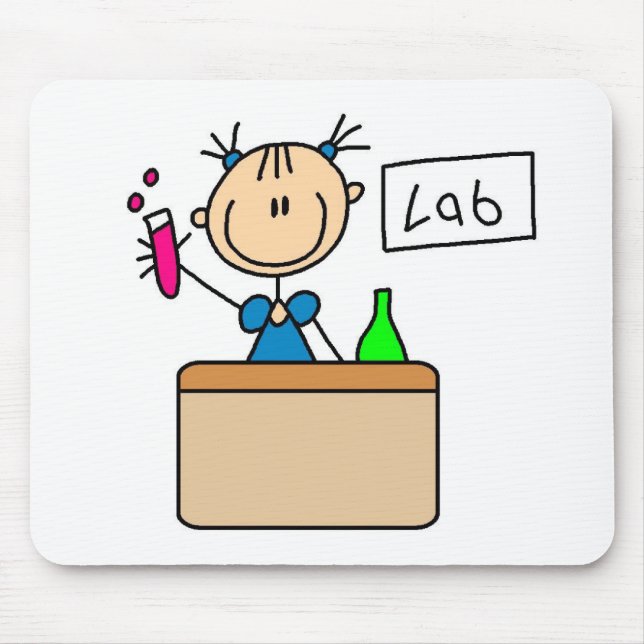 Tapis De Souris Fille dans le laboratoire Mousepad de la Science (Devant)