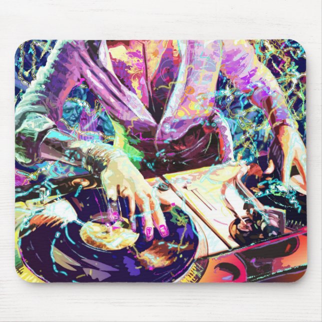 TAPIS DE SOURIS FILLE DE CLUB DU DJ (Devant)