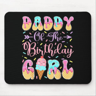 Tapis De Souris Fille de Papa Anniversaire Douce Glace Graphisme