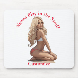 Tapis De Souris Fille de plage de Bikini Thunder_Cove