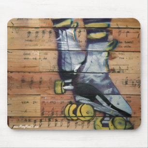 Tapis De Souris Fille de rouleau de Graffitti
