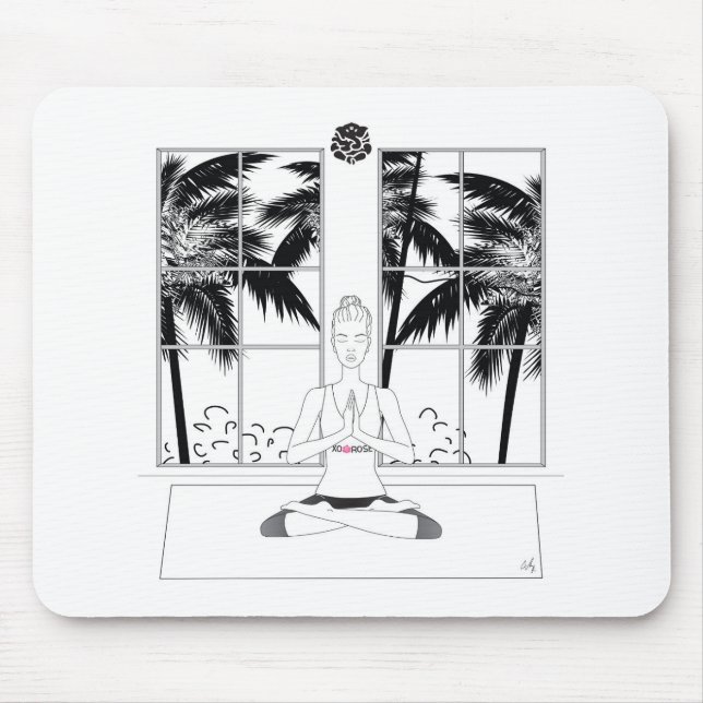 Tapis De Souris Fille de yoga (Devant)