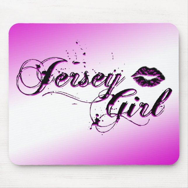 Tapis De Souris Fille du Jersey de nouveau à l'école Mousepad (Devant)