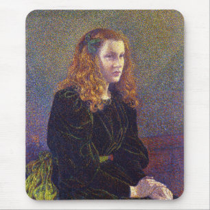Tapis De Souris Fille en vert (par Theo van Rysselberghe)