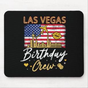 Tapis De Souris Fille Famille Las Vegas Anniversaire Équipe Bday