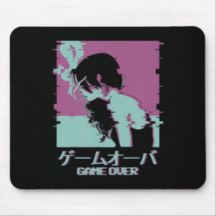 Tapis De Souris Fille Japonaise Anime Game Over
