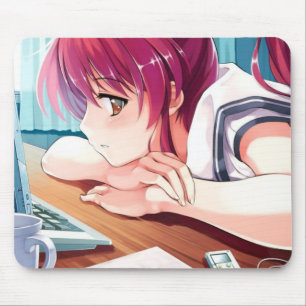 Tapis De Souris Fille Mousepad d'Anime