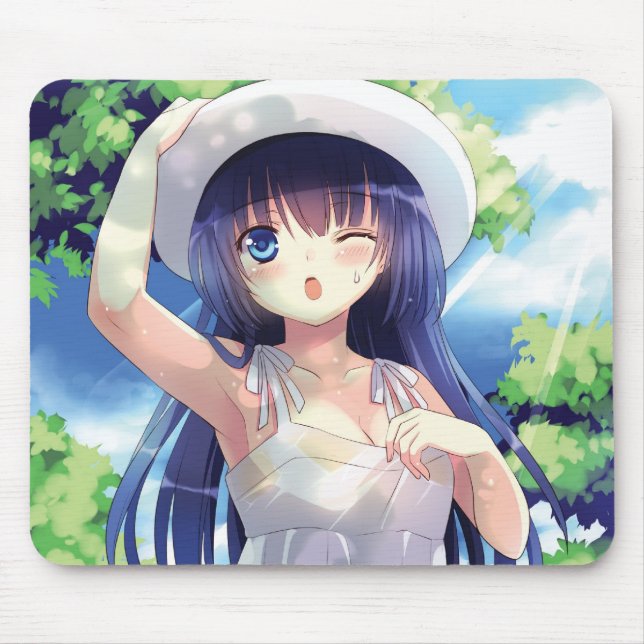 Tapis De Souris Fille Mousepad d'Anime d'été (Devant)