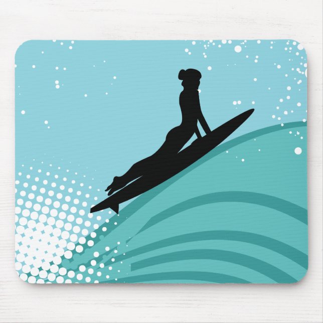 Tapis De Souris Fille Mousepad de surfer (Devant)