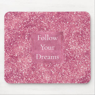 Tapis De Souris Fille Parties scintillant rose étincelle Glitz
