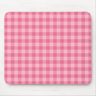 Tapis De Souris Fille rose à damiers fibre de carbone