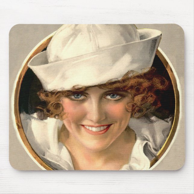Tapis De Souris Fille vintage Mousepad de marin (Devant)