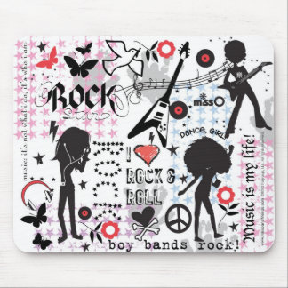 Tapis De Souris Filles de roche et de petit pain