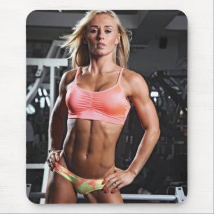 Tapis De Souris Filles féminines chaudes de forme physique