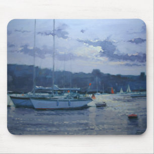 Tapis De Souris Fin de l'après-midi amarrée de yachts