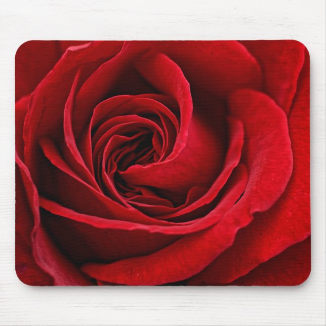 Tapis De Souris Fin lumineuse de rose rouge (Devant)