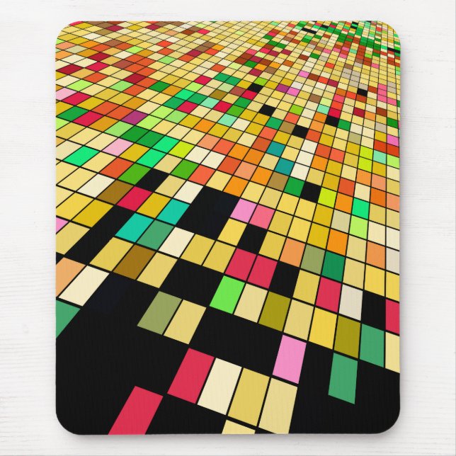 Tapis De Souris Fine mignon Cool Girl Retro Floral Mode (Devant)