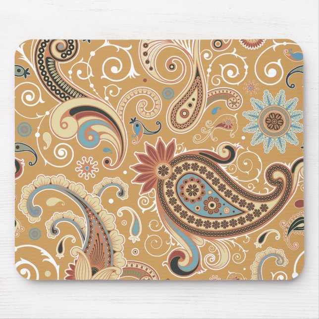 Tapis De Souris Fine Paisley Cool mignonne Girl Mode rétro (Devant)
