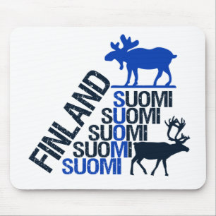 Tapis De Souris Finlande Mousepée d'orignal et de rennes