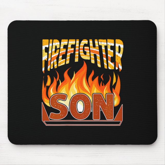 Tapis De Souris Firefighter Son Fireman Gift Proud Firefighter Quo (Devant)