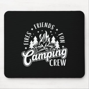 Tapis De Souris Fires Amis Amusants Camping Équipage Camping Campi