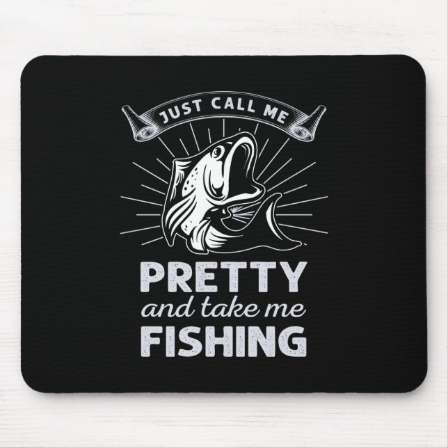 Tapis De Souris Fisher Gift Appelle-Moi Juste Jolie Pêche (Devant)