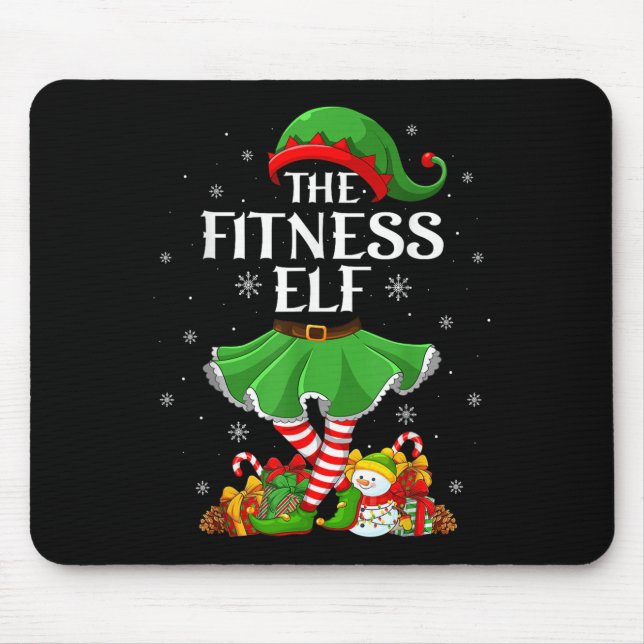 Tapis De Souris Fitness Elf Christmas Family Elf Squad Xmas Girls  (Devant)