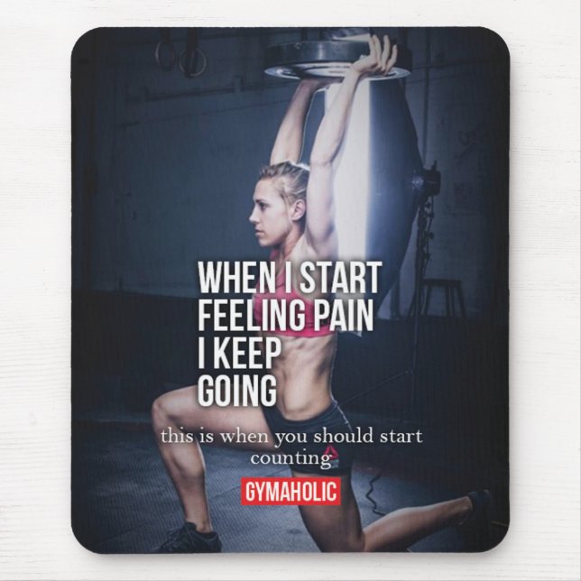 Tapis De Souris Fitness Motivationnelle (Devant)