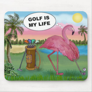 Tapis De Souris Flamant Golfeur - Le golf est ma vie