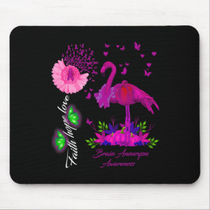 Tapis De Souris Flamant rose Foi Espérance Amour Cerveau Aneurie S