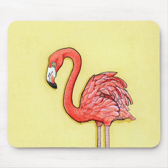 Tapis De Souris Flamant rose rose (Devant)