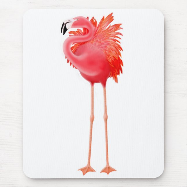 Tapis De Souris Flamant rose rose tropical Mousepad (Devant)