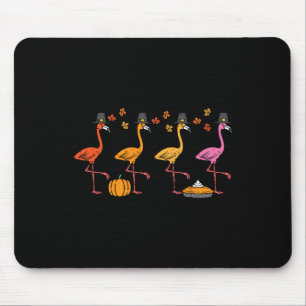Tapis De Souris Flamants roses d'action de grâce drôle Automne Aut