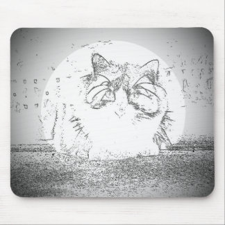 Tapis De Souris Flambée de chat fantôme