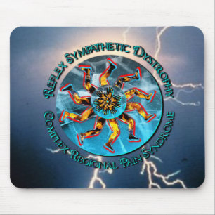Tapis de souris flamboyant de Starburst de main et