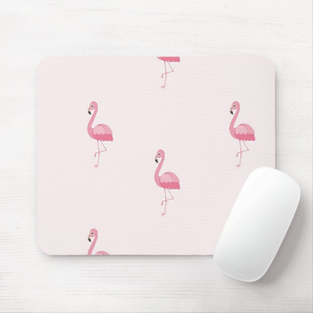 Tapis De Souris Flamingo à pied rose mou (Avec souris)
