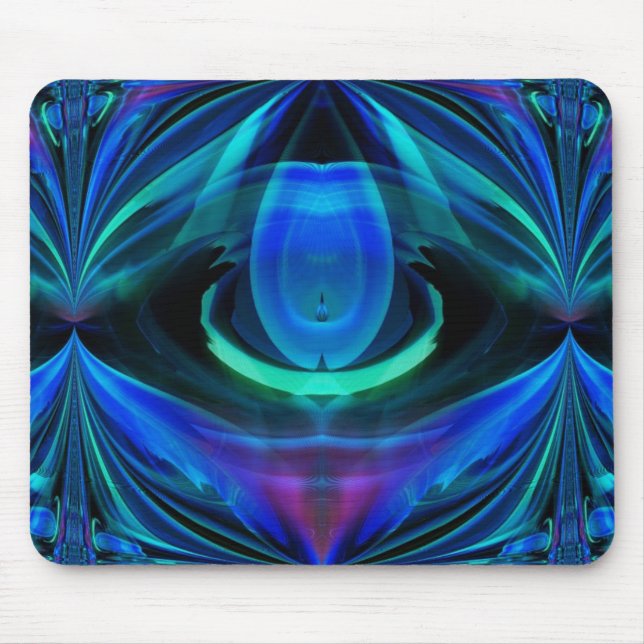Tapis De Souris Flamme bleue Mousepad Abstrait (Devant)