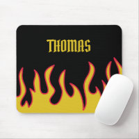 Flammes Jaune, Rouge et Noir Personnalisées