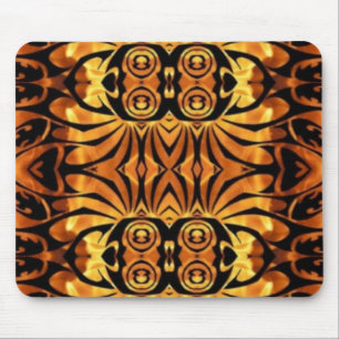 Tapis De Souris flammes orange totem autochtone pôle tribal motif