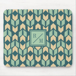 Tapis De Souris Flèche turquoise géométrique extérieure d'éta