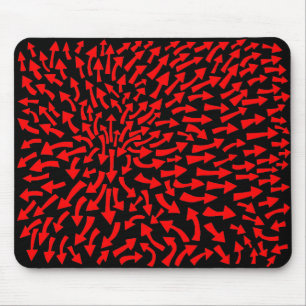 Tapis De Souris Flèches - Rouge sur noir