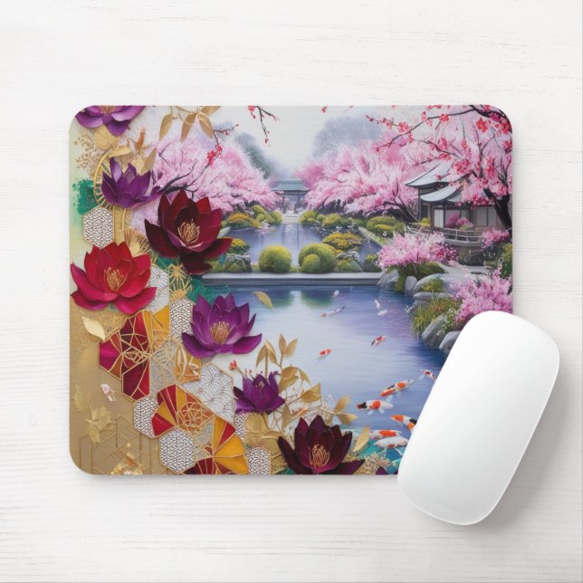 TAPIS DE SOURIS FLEUR (Avec souris)