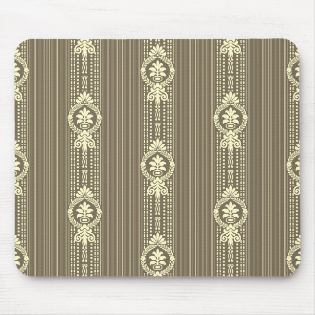 Tapis De Souris Fleur avec couronne de laurier en sépia (Devant)