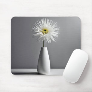 Tapis De Souris Fleur Blanche En Simplicité Vase