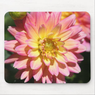 Tapis De Souris Fleur Dahlia rose chaud